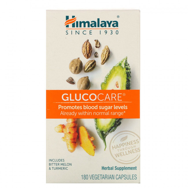 Himalaya, Пищевая добавка GlucoCare, 180 растительных капсул Himalaya, Пищевая добавка GlucoCare, 180 растительных капсул