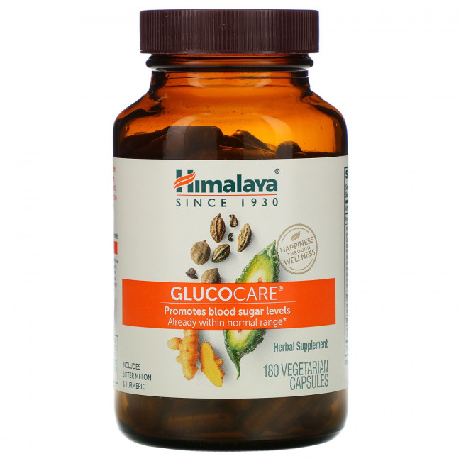 Himalaya, Пищевая добавка GlucoCare, 180 растительных капсул Himalaya, Пищевая добавка GlucoCare, 180 растительных капсул