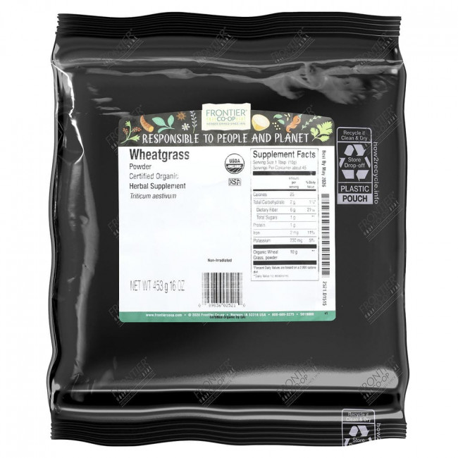 Frontier Co-op, органический порошок из ростков пшеницы, 453 г (16 унций) Frontier Co-op, органический порошок из ростков пшеницы, 453 г (16 унций)