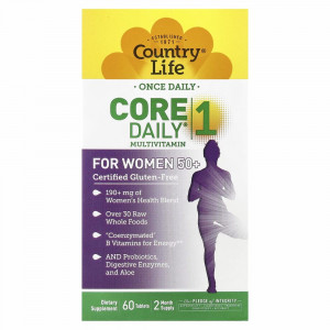 Country Life, Мультивитамины Core Daily-1 для женщин старше 50 лет, 60 таблеток