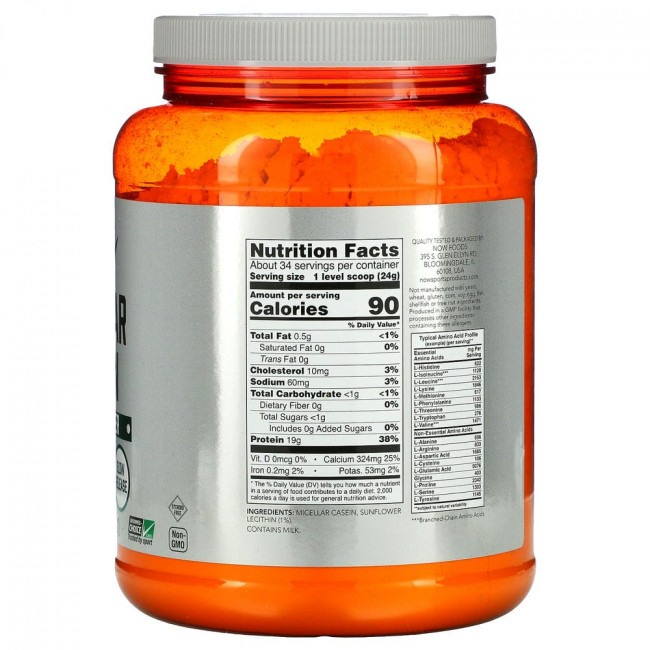NOW Foods, Sports, мицеллярный казеин, быстрорастворимый, натуральный продукт без ароматизаторов, 816 г (1,8 фунта) NOW Foods, Sports, мицеллярный казеин, быстрорастворимый, натуральный продукт без ароматизаторов, 816 г (1,8 фунта)