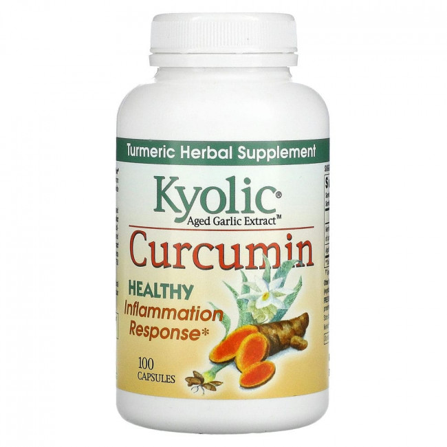 Kyolic, Aged Garlic Extract, выдержанный экстракт чеснока с куркумином, 100 капсул Kyolic, Aged Garlic Extract, выдержанный экстракт чеснока с куркумином, 100 капсул