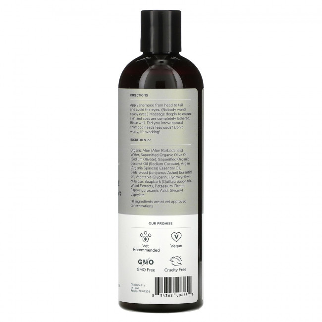 Kin+Kind, Dry Skin + Coat Natural,натуральный шампунь для собак, кедр, 354 мл (12 жидк. унций)