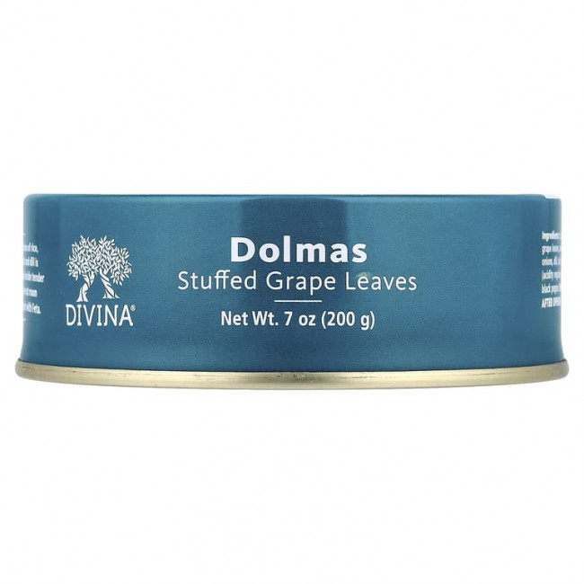 Divina, Dolmas, фаршированные виноградные листья, 200 г (7 унций) Divina, Dolmas, фаршированные виноградные листья, 200 г (7 унций)
