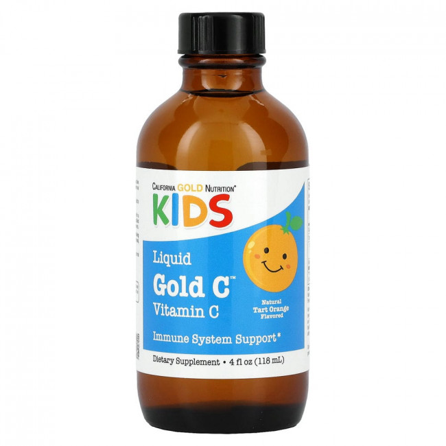 California Gold Nutrition, витамин C в жидкой форме для детей, класса USP, со вкусом терпкого апельсина, 118 мл (4 жидк. унции) California Gold Nutrition, витамин C в жидкой форме для детей, класса USP, со вкусом терпкого апельсина, 118 мл (4 жидк. унции)