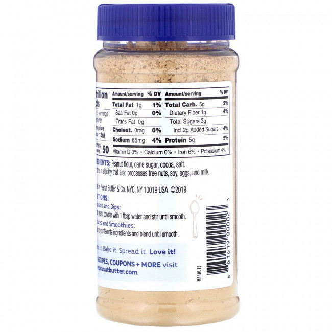 Peanut Butter & Co., Арахисовый порошок, 184 г (6,5 унции)