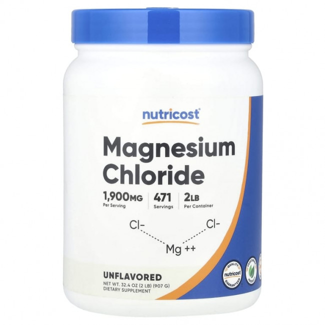 Nutricost, Хлорид магния, без добавок, 907 г (32,4 унции) Nutricost, Хлорид магния, без добавок, 907 г (32,4 унции)
