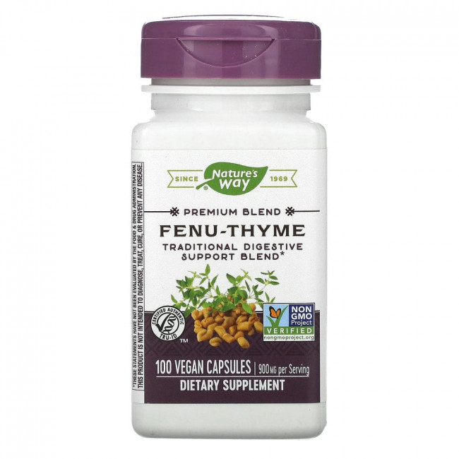 Nature's Way, Fenu-Thyme, 450 мг, 100 веганских капсул