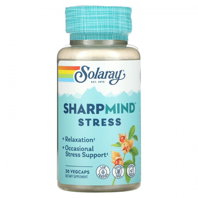 Solaray, SharpMind Stress`` 30 растительных капсул Solaray, SharpMind Stress`` 30 растительных капсул