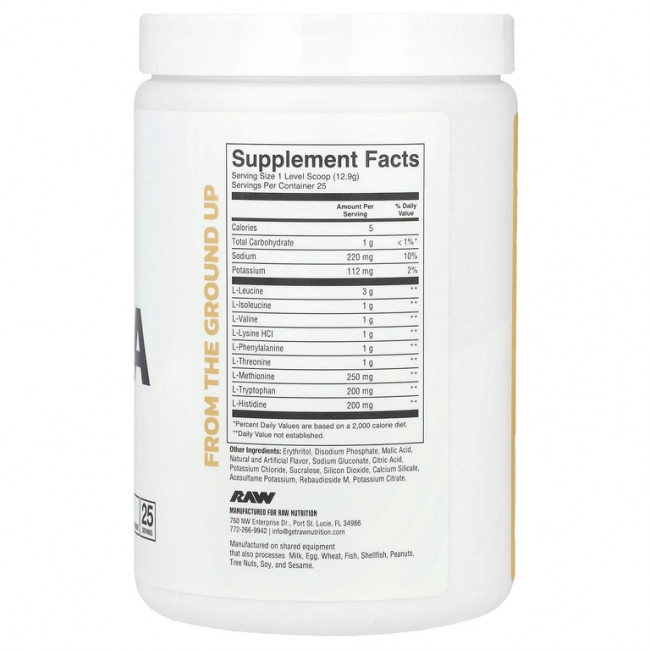 Raw Nutrition, EAA, Island Slushie, 11.38 oz (322.5 g) Raw Nutrition, EAA, Island Slushie, 11.38 oz (322.5 g)