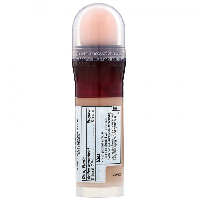 Maybelline, Instant Age Rewind, Eraser Treatment Makeup, антивозрастная тональная основа, оттенок 190 «Нюд», 20 мл