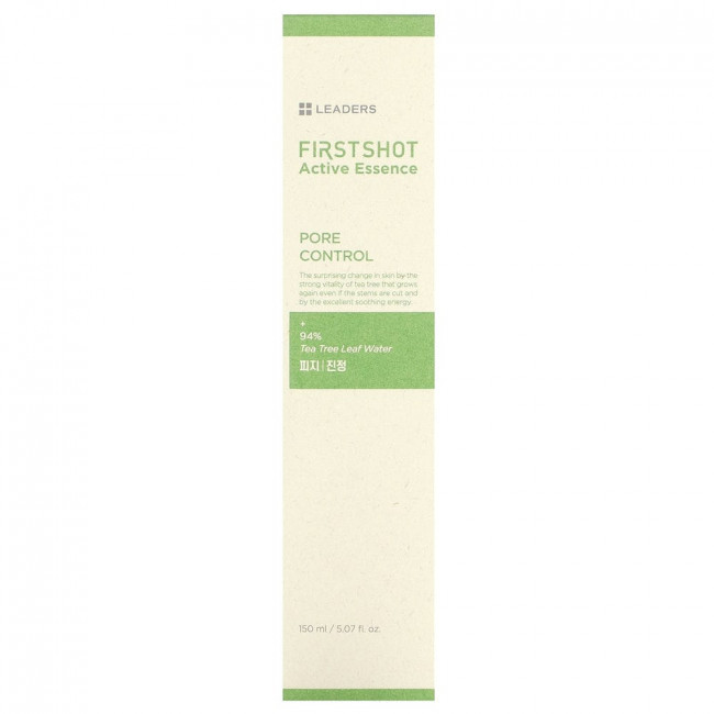 Leaders, First Shot Active Essence, Pore Control, 5.07 fl oz (150 ml)