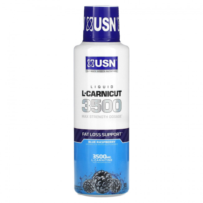 USN, Жидкий L-Carnicut 3500, максимальная дозировка, голубая малина, 450 мл (15,22 жидк. Унции) USN, Жидкий L-Carnicut 3500, максимальная дозировка, голубая малина, 450 мл (15,22 жидк. Унции)
