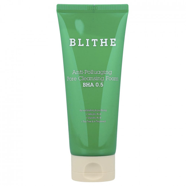 Пенка для очищения пор Blithe Anti-Polluaging Pore Cleansing Foam, BHA 0.5, 5.07 fl oz (150 ml)