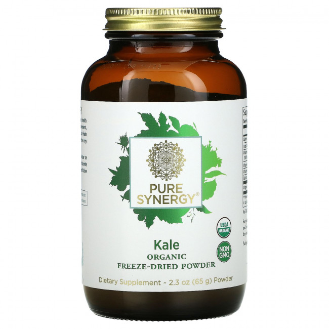 Pure Synergy, Органический лиофилизированный порошок, кудрявая капуста, 65 г (2,3 унции) Pure Synergy, Органический лиофилизированный порошок, кудрявая капуста, 65 г (2,3 унции)