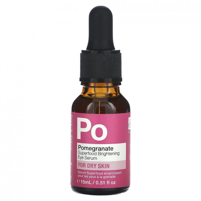 Dr. Botanicals, Superfood Brightening Eye Serum, For Dry Skin, Pomegranate , 0.51 fl oz (15 ml) (Discontinued Item)