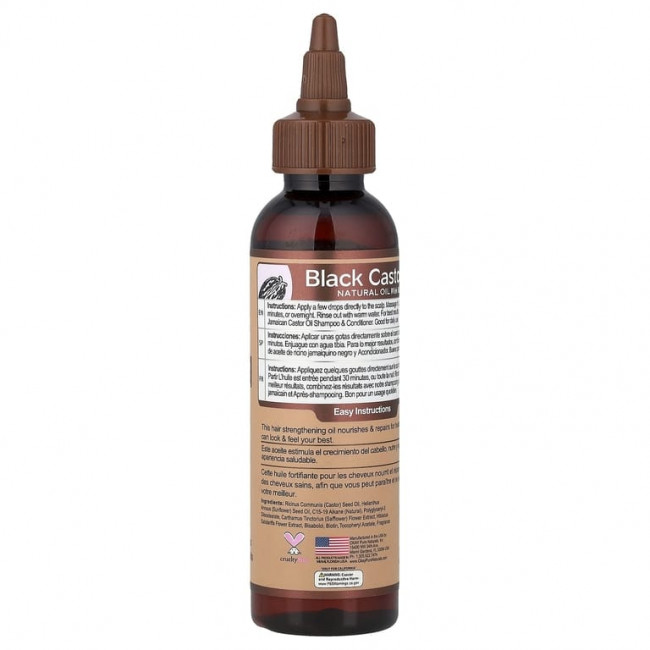Okay Pure Naturals, черное касторовое масло, натуральное масло для роста волос с биотином, 118 мл (4 жидк. унции) Okay Pure Naturals, черное касторовое масло, натуральное масло для роста волос с биотином, 118 мл (4 жидк. унции)