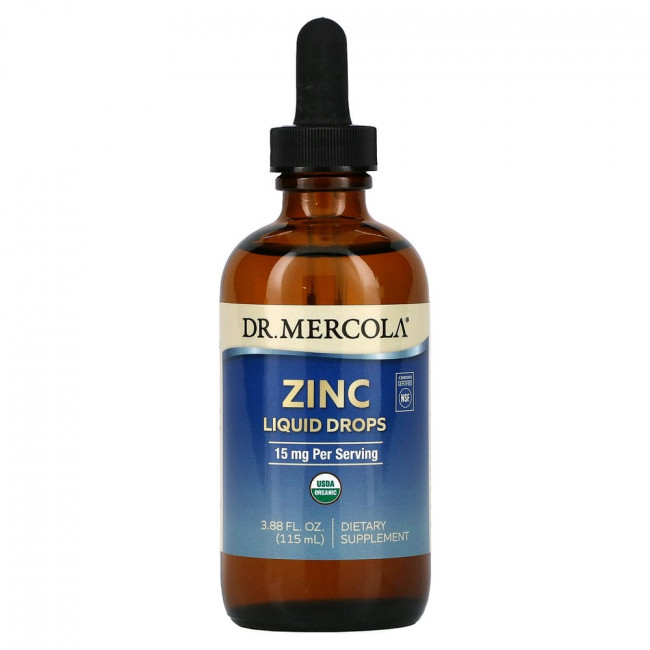 Dr. Mercola, цинк, 15 мг, 115 мл (3,88 жидк. унции) Dr. Mercola, цинк, 15 мг, 115 мл (3,88 жидк. унции)
