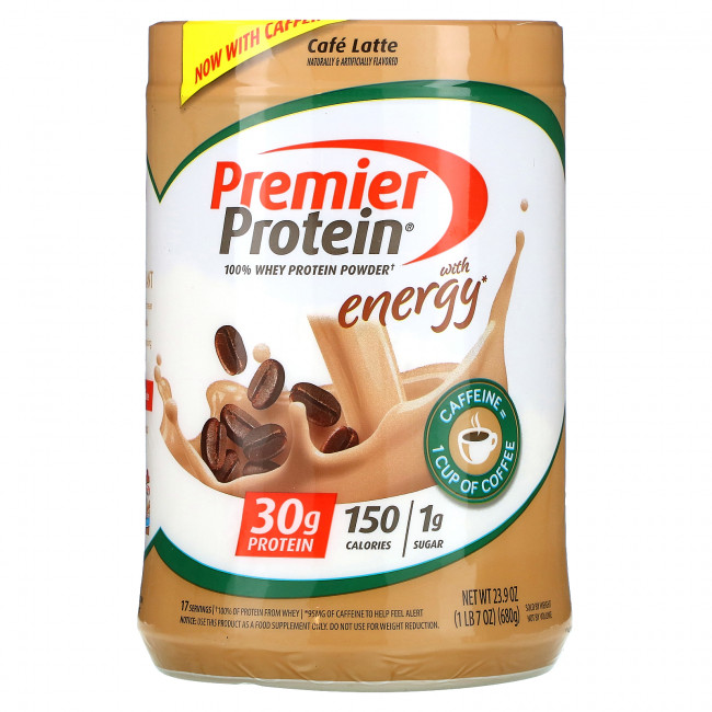 Premier Protein, 100% порошок из сывороточного протеина, латте для кофе, 680 г (1 фунт 7 унций) Premier Protein, 100% порошок из сывороточного протеина, латте для кофе, 680 г (1 фунт 7 унций)
