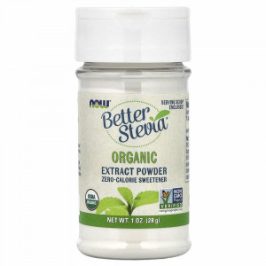 NOW Foods, BetterStevia, Organic Extract Powder, 1 унция (28 г)