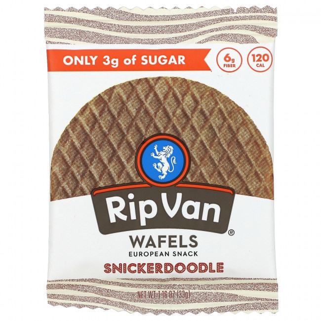 Rip Van Wafels, Snickerdoodle, 33 г (1,16 унции) Rip Van Wafels, Snickerdoodle, 33 г (1,16 унции)