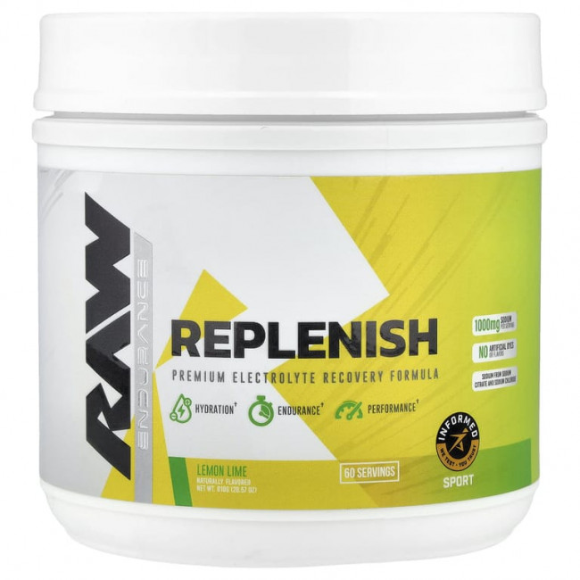 Raw Nutrition, Endurance, восстанавливающая добавка, с лимоном и лаймом, 810 г (28,57 унции)