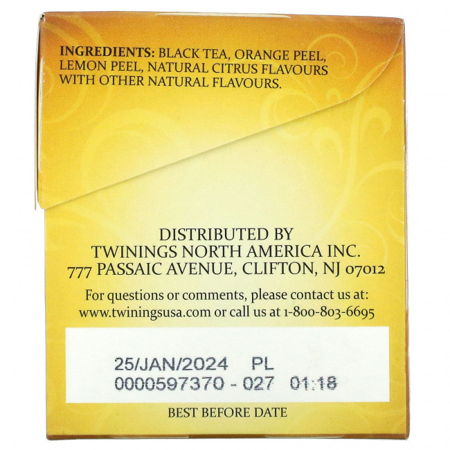 Twinings, черный чай Lady Grey, 20 чайных пакетиков, 40 г (1,41 унции) Twinings, черный чай Lady Grey, 20 чайных пакетиков, 40 г (1,41 унции)