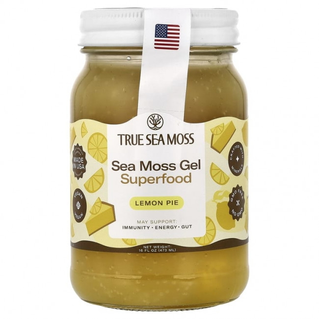 True Sea Moss, натуральный морской суперфуд, лимонный пирог, 473 мл (16 жидк. унций)