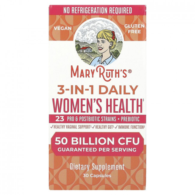 MaryRuth's, 3-in-1 Daily Women's Health , 50 Billion CFU, 30 Capsules