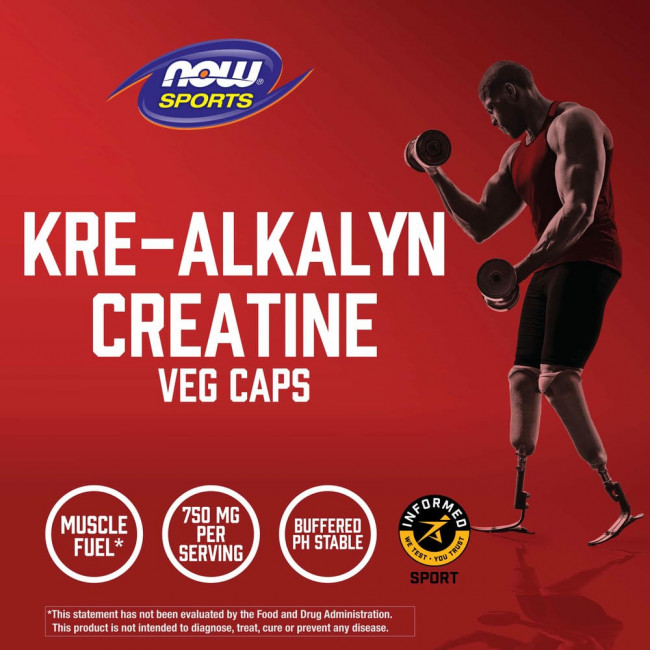 NOW Foods, Sports, Kre-Alkalyn Creatine (креалкалин креатин), 120 капсул NOW Foods, Sports, Kre-Alkalyn Creatine (креалкалин креатин), 120 капсул