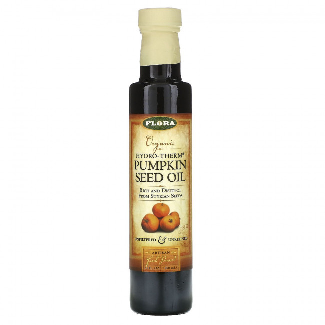 Flora, Hydro-Therm, масло из органических тыквенных семечек, 250 мл (8,5 жидк. унции) Flora, Hydro-Therm, масло из органических тыквенных семечек, 250 мл (8,5 жидк. унции)