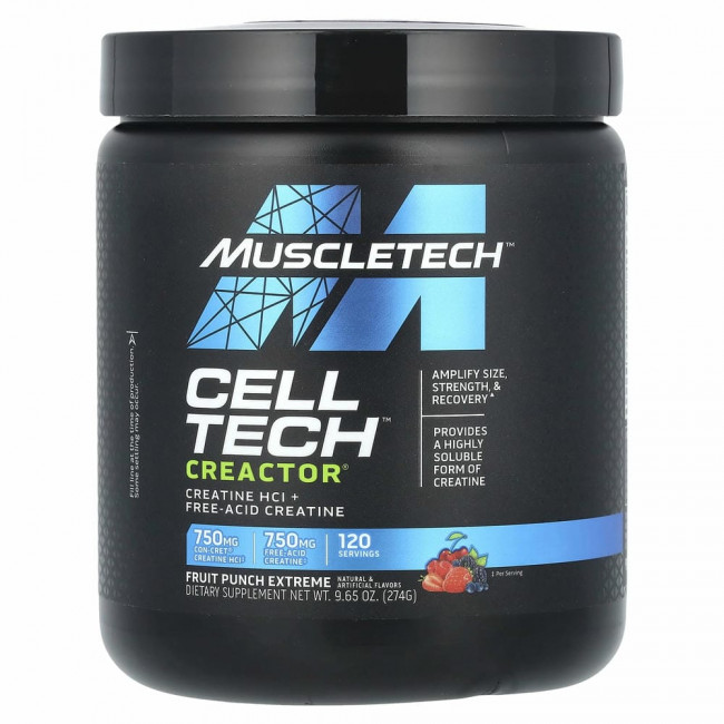 Muscletech, Performance Series, CREACTOR, формула гидрохлорида креатина, с фруктовым вкусом, 269 г (9,51 унции) Muscletech, Performance Series, CREACTOR, формула гидрохлорида креатина, с фруктовым вкусом, 269 г (9,51 унции)