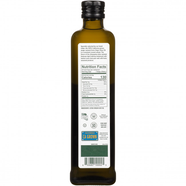 California Olive Ranch, нерафинированное оливковое масло высшего качества, из оливок сорта арбекина, 100% сырья из Калифорнии, 500 мл (16,9 жидк. унции) California Olive Ranch, нерафинированное оливковое масло высшего качества, из оливок сорта арбекина, 100% сырья из Калифорнии, 500 мл (16,9 жидк. унции)