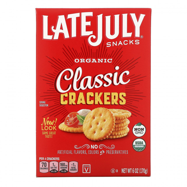 Late July, органические крекеры, классический вкус, 170 г (6 унций) Late July, органические крекеры, классический вкус, 170 г (6 унций)