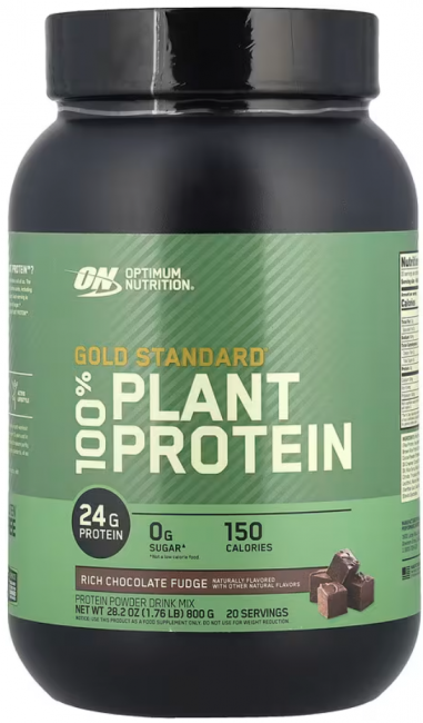 Optimum Nutrition, Золотой стандарт, 100% растительный белок, насыщенная шоколадная помадка, 800 г (1,76 фунта) Optimum Nutrition, Золотой стандарт, 100% растительный белок, насыщенная шоколадная помадка, 800 г (1,76 фунта)