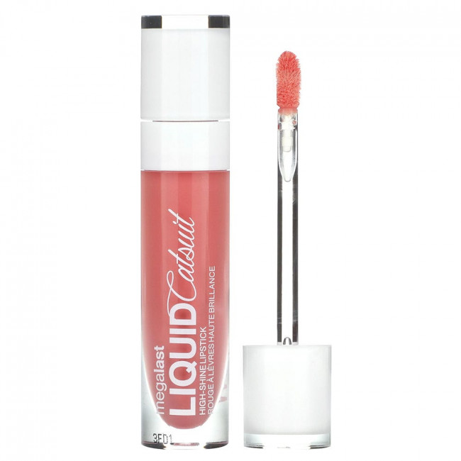 wet n wild, MegaLast, Liquid Catsuit, High-Shine Lipstick, 941B Peach Stole My Look, 0.2 oz (5.7 g)