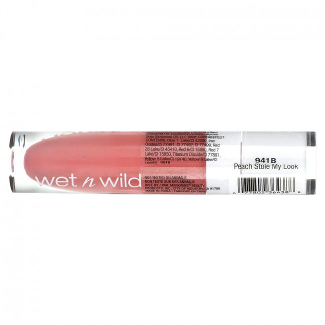 wet n wild, MegaLast, Liquid Catsuit, High-Shine Lipstick, 941B Peach Stole My Look, 0.2 oz (5.7 g)