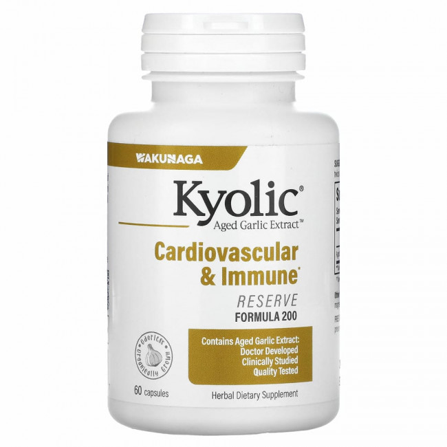 Kyolic, Aged Garlic Extract, повышенная сила действия, 60 капсул