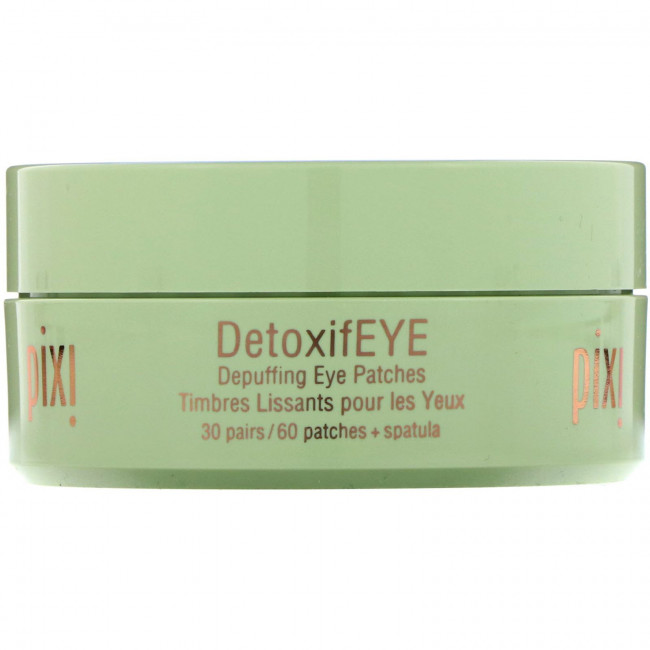 Pixi Beauty, Skintreats, DetoxifEye, патчи для глаз против отечности, 30 пар + лопатка