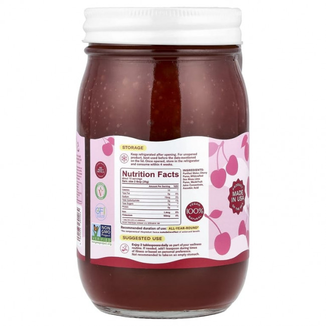 True Sea Moss, натуральные суперфуды из моря, с вишней, 473 мл (16 жидк. унций)