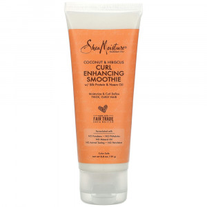 SheaMoisture, Смузи для локонов с шелковым протеином и маслом нима, кокосом и гибискусом, 91 г (3,2 унции)