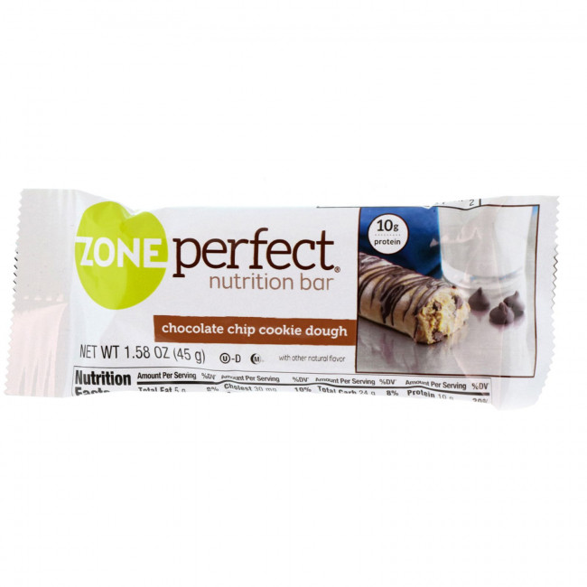 ZonePerfect, Питательные батончики, печенье с шоколадной крошкой, 12 батончиков, 1.58 унции (45 г) каждый ZonePerfect, Питательные батончики, печенье с шоколадной крошкой, 12 батончиков, 1.58 унции (45 г) каждый