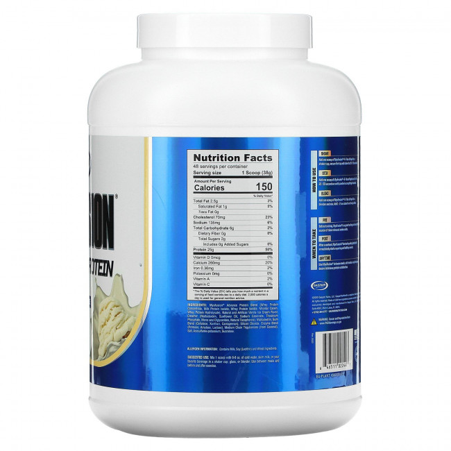 Gaspari Nutrition, MyoFusion, Усовершенствованный протеин, Ванильный пломбир, 1814 г (4 lbs) Gaspari Nutrition, MyoFusion, Усовершенствованный протеин, Ванильный пломбир, 1814 г (4 lbs)