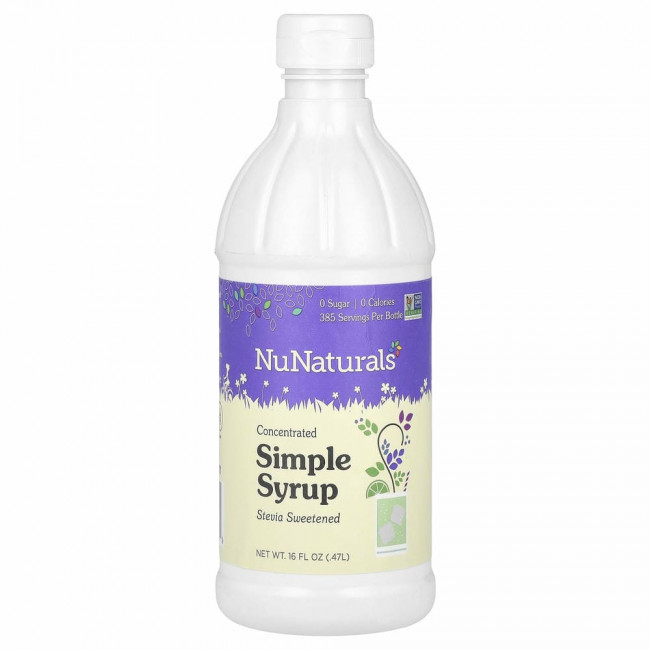 NuNaturals, Сахарный сироп с экстрактом Стевии, 16 ж. унций (.47 л) NuNaturals, Сахарный сироп с экстрактом Стевии, 16 ж. унций (.47 л)