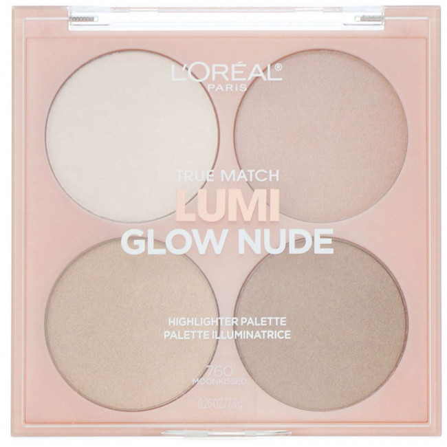 L'Oreal, Палетка хайлайтеров True Match Lumi Glow Nude, оттенок 760 «Лунный поцелуй», 7,3 г L'Oreal, Палетка хайлайтеров True Match Lumi Glow Nude, оттенок 760 «Лунный поцелуй», 7,3 г