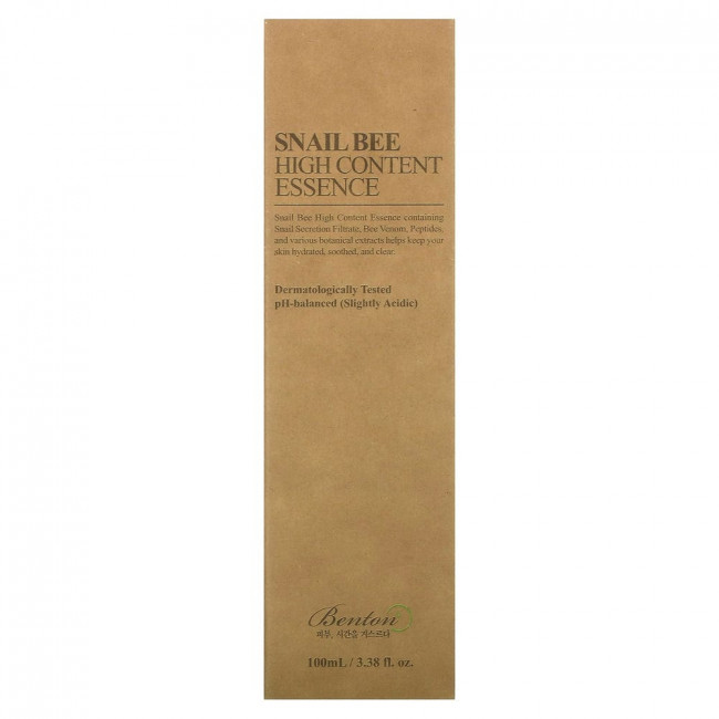 Benton, Snail Bee, эссенция с высоким содержанием эссенции, 100 мл (3,38 жидк. Унции)