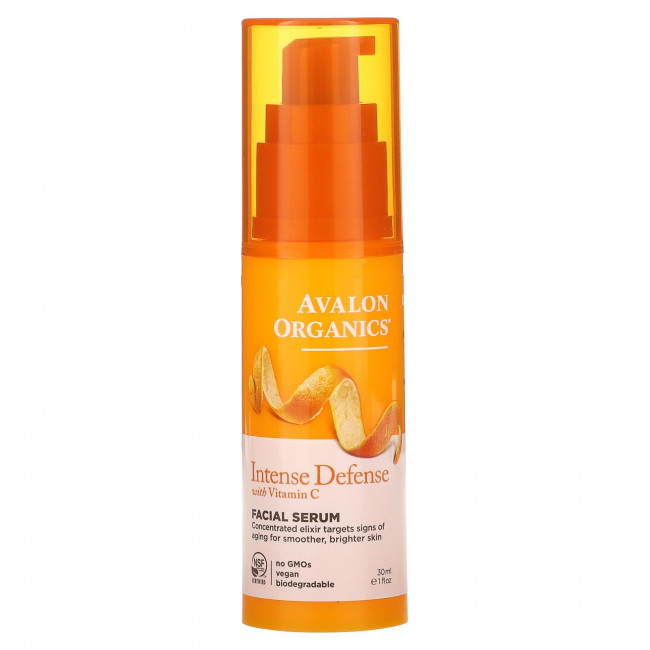 Avalon Organics, Intense Defense, сыворотка для лица с витамином С, 30 мл (1 жидкая унция) Avalon Organics, Intense Defense, сыворотка для лица с витамином С, 30 мл (1 жидкая унция)