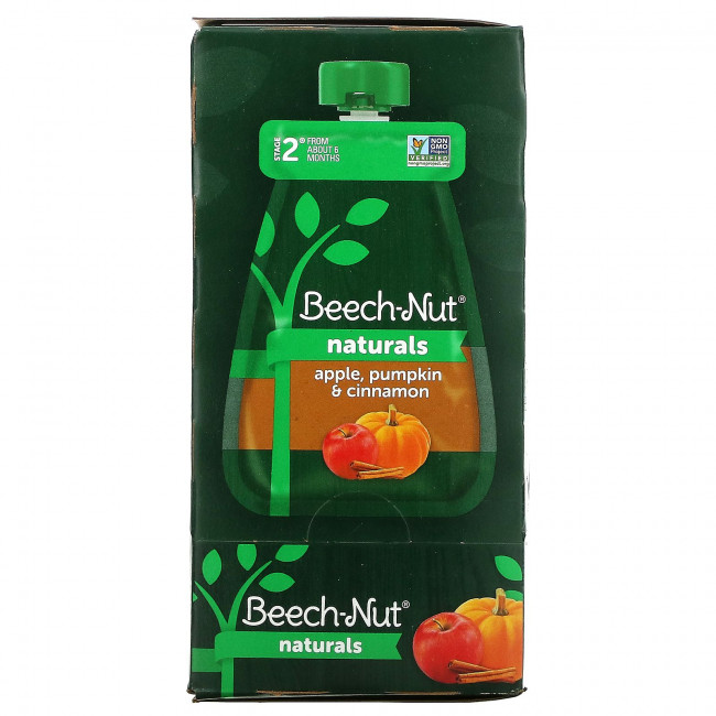 Beech-Nut, Naturals, Stage 2, яблоко, тыква и корица, 6 пакетиков по 99 г (3,5 унции) Beech-Nut, Naturals, Stage 2, яблоко, тыква и корица, 6 пакетиков по 99 г (3,5 унции)