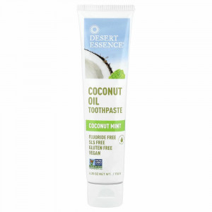 Desert Essence, Зубная паста с кокосовым маслом, Кокос и мята, 6,25 унции (176 г)