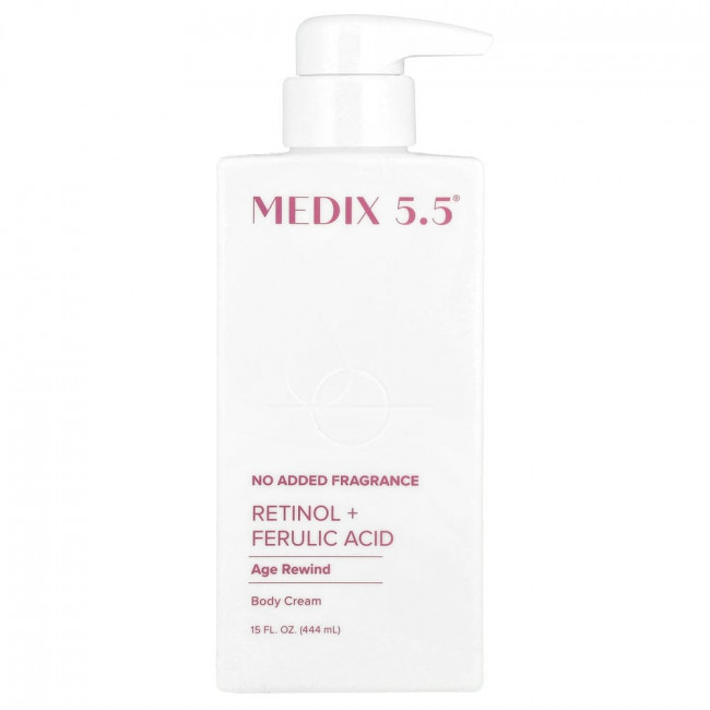 Medix 5.5, крем для тела, Age Rewind, ретинол + феруловая кислота, 444 мл (15 жидких унций)